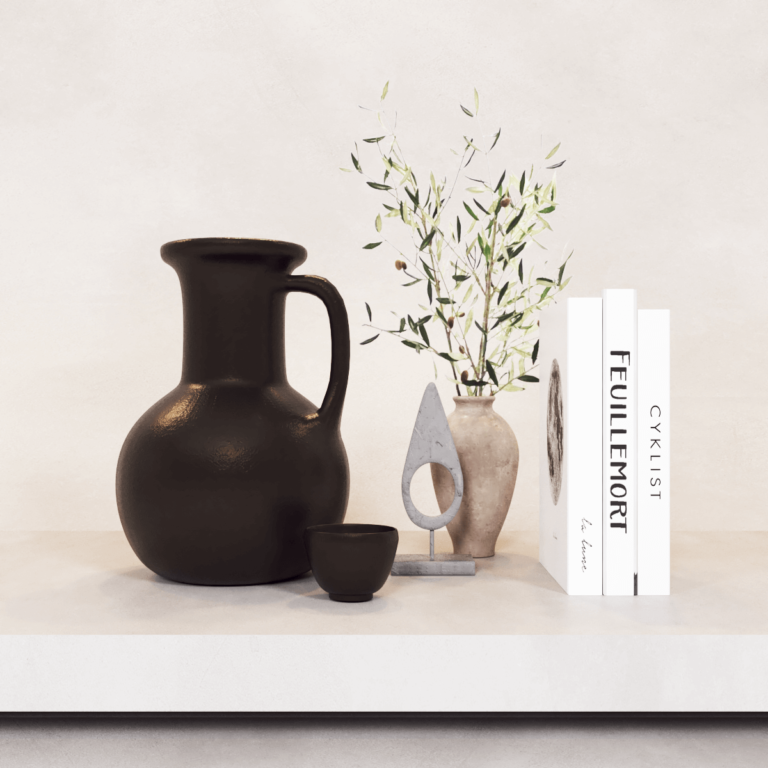 Vasos e livros
