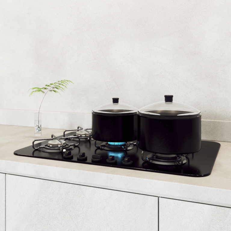 Cooktop 5 Bocas - Fogo aceso