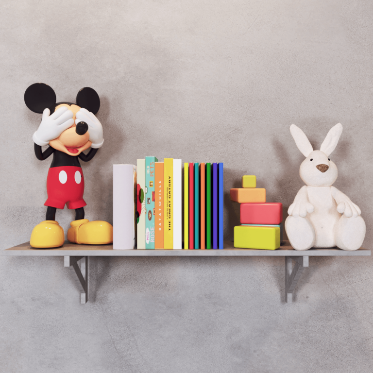 Decor Mickey e livros prat