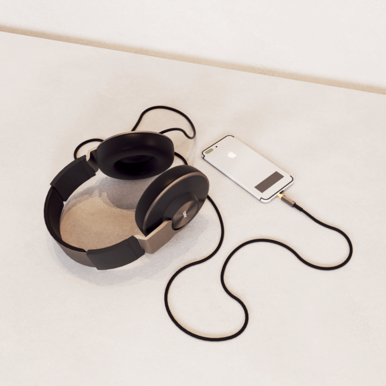 Headphone e celular