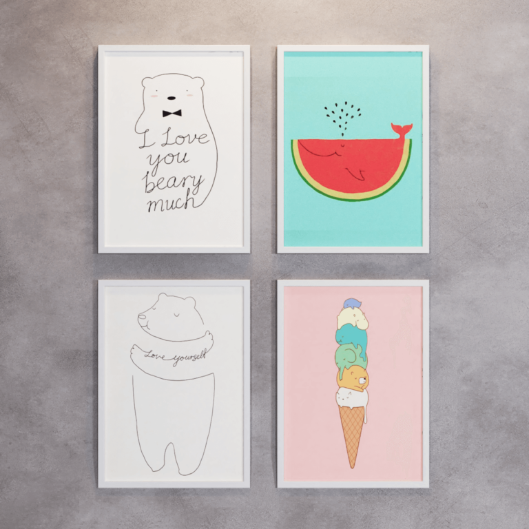 Quadros ursinhos e picole