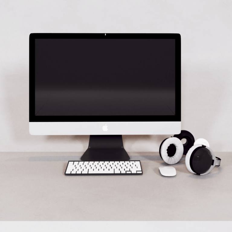 iMac e headfones