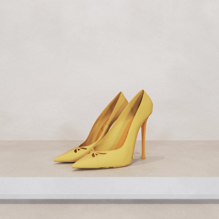 C3D - Sapato Alto Amarelo
