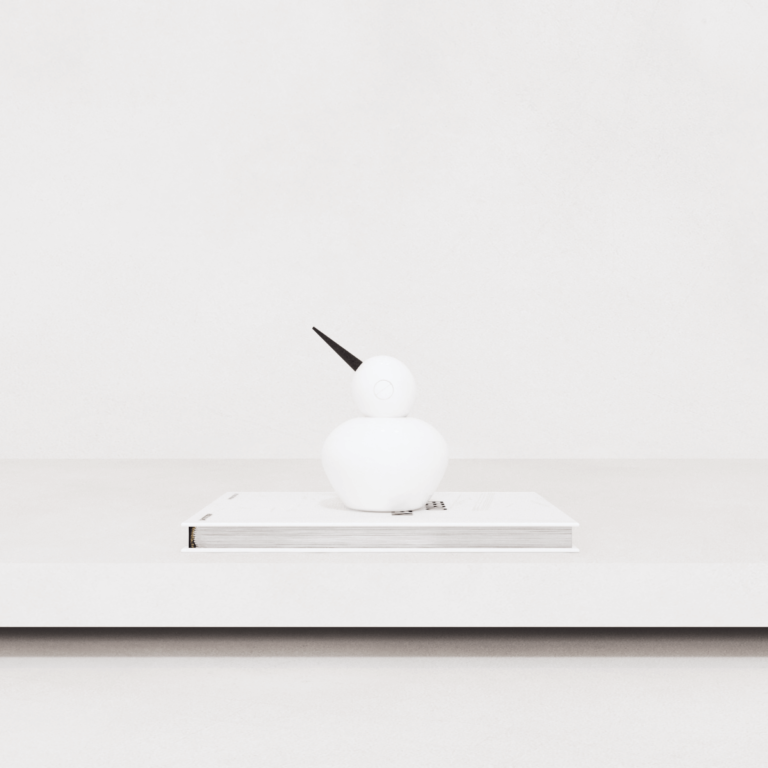 C3D - Livro com Pássaro em Cimento Off White Bico Alto