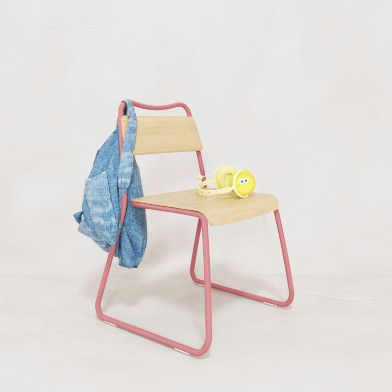 C3D - Cadeira com mochila e fone