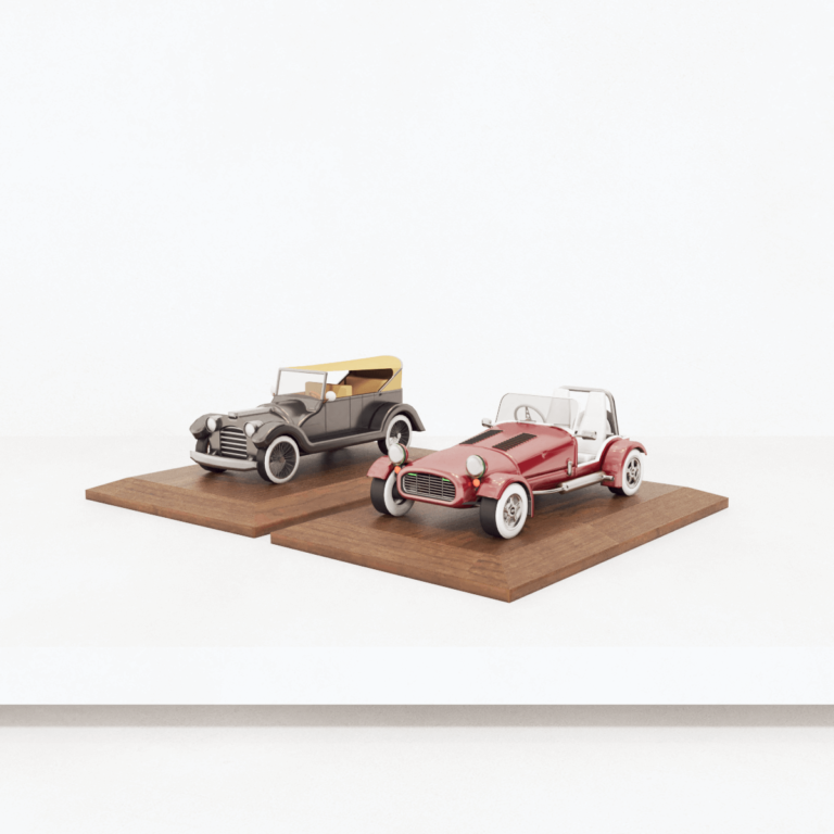 C3D - Carros antigos - miniaturas