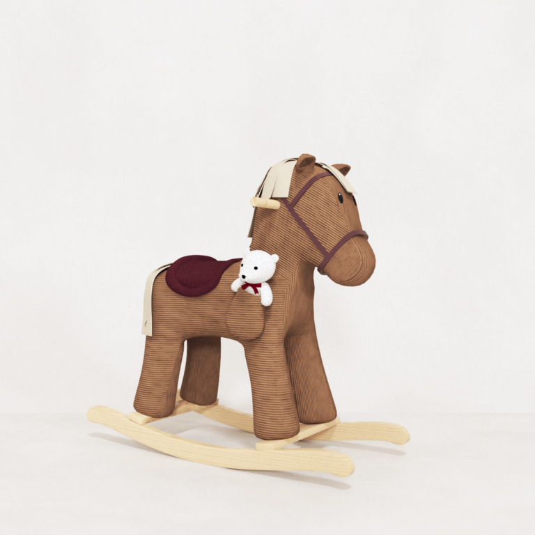 C3D - Cavalo De Balanco Pé De Pano Musical - Modali Baby
