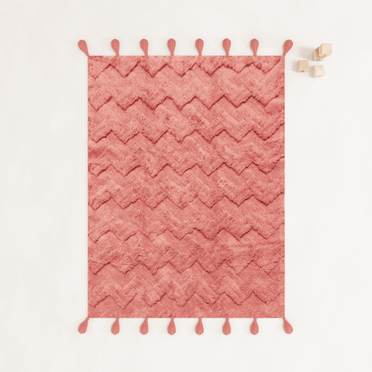 C3D - Tapete Chevron em Relevo Rosa Quente - Tapis