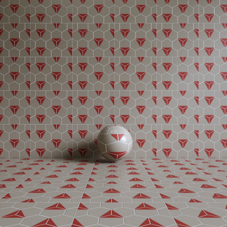00 C3D - Ladrilho Hexagonal Triângulo