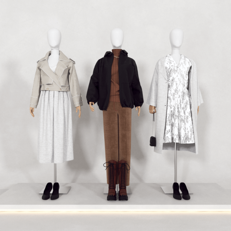 C3D - Manequim com roupas femininas
