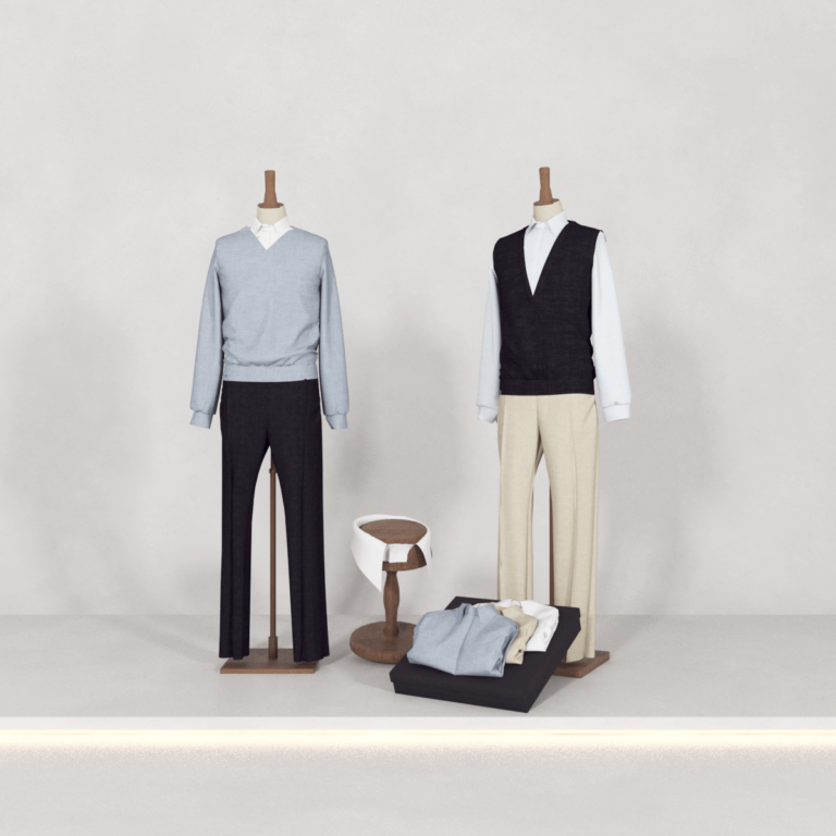C3D - Manequins Suéter e roupa dobrada masc