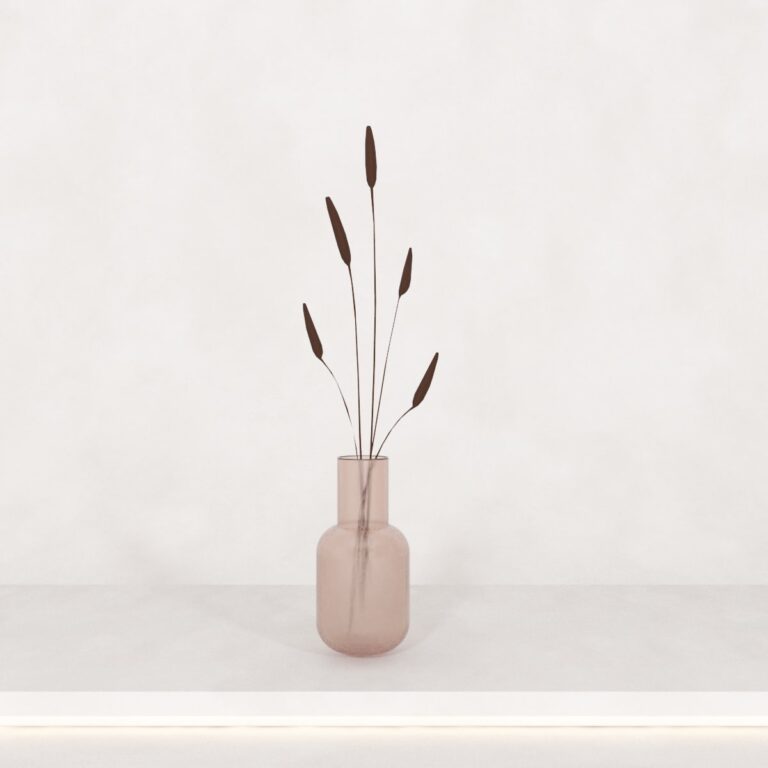 C3D - Vaso com folhas altas