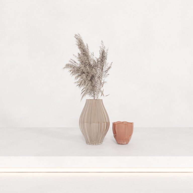 C3D - Vasos com pampas