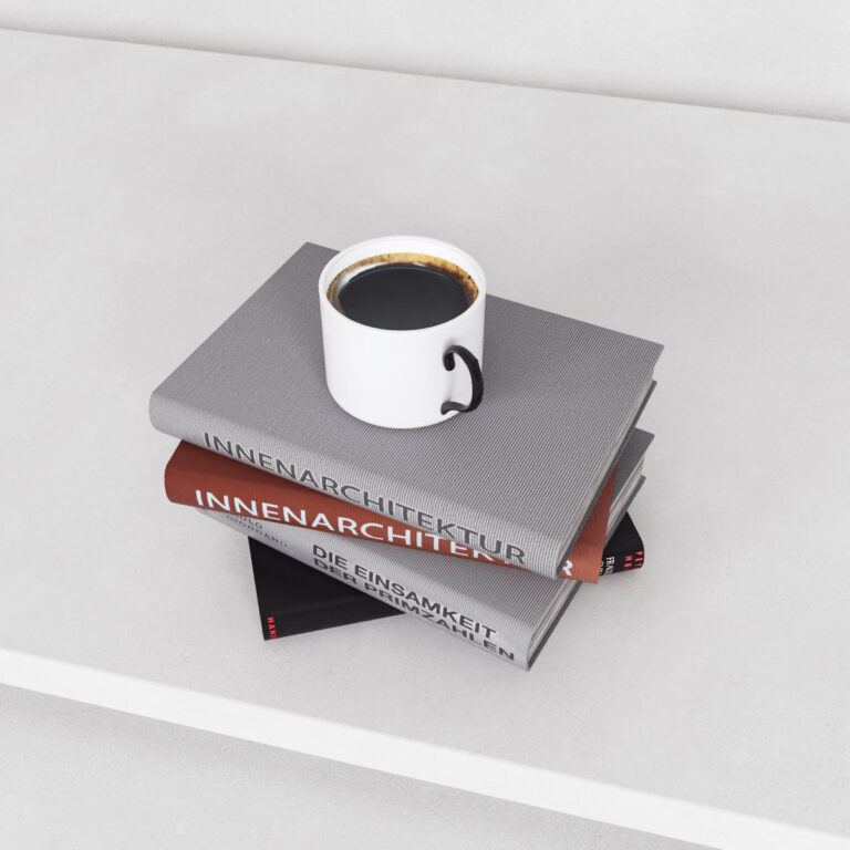 C3D - Livros com xícara