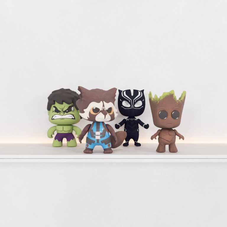 C3D - Bonecos heróis mini 1