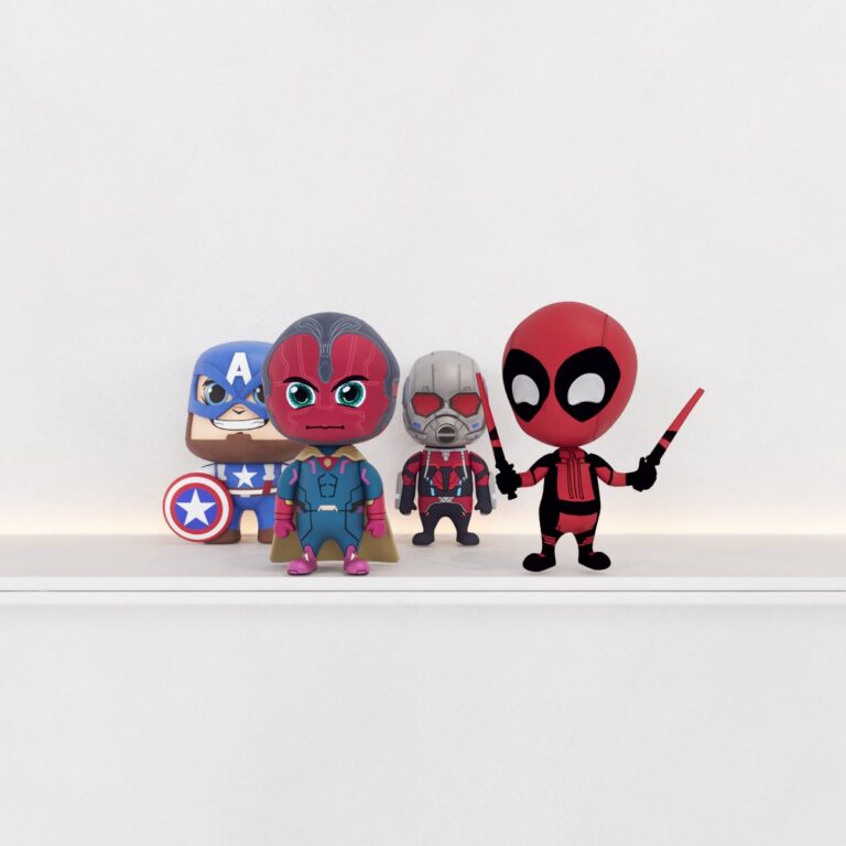C3D - Bonecos heróis mini 2